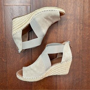 Gentle Soles by Kenneth Cole “Colleen” Espadrille Wedge Sandals, Taupe, Size 7.5
